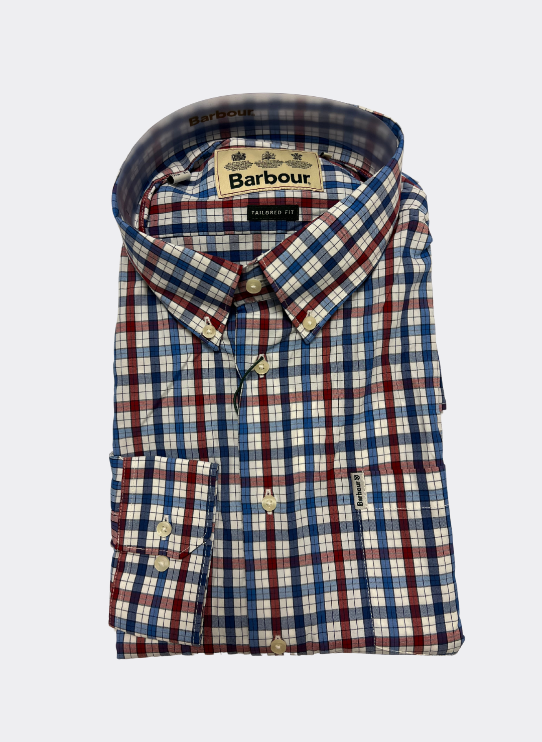 XL Barbour Red Plaid Button Down Shirt