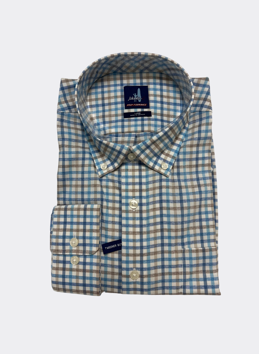 L Johnnie-O Burrus Shirt in Lake