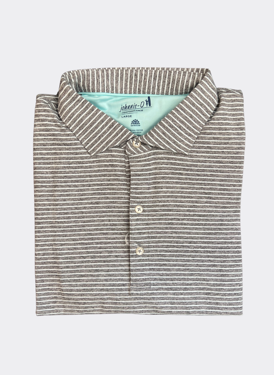 L Johnnie-O Michael Performance Polo in Heather Black