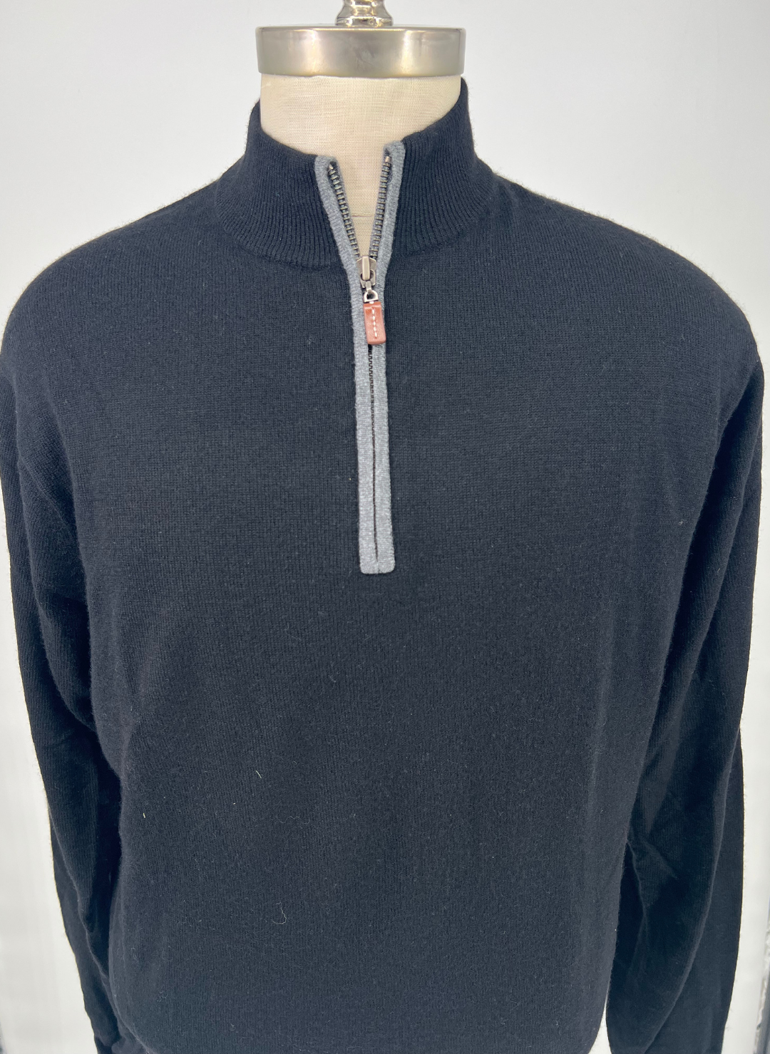 M Peter Millar Black Cashmere Q-Zip