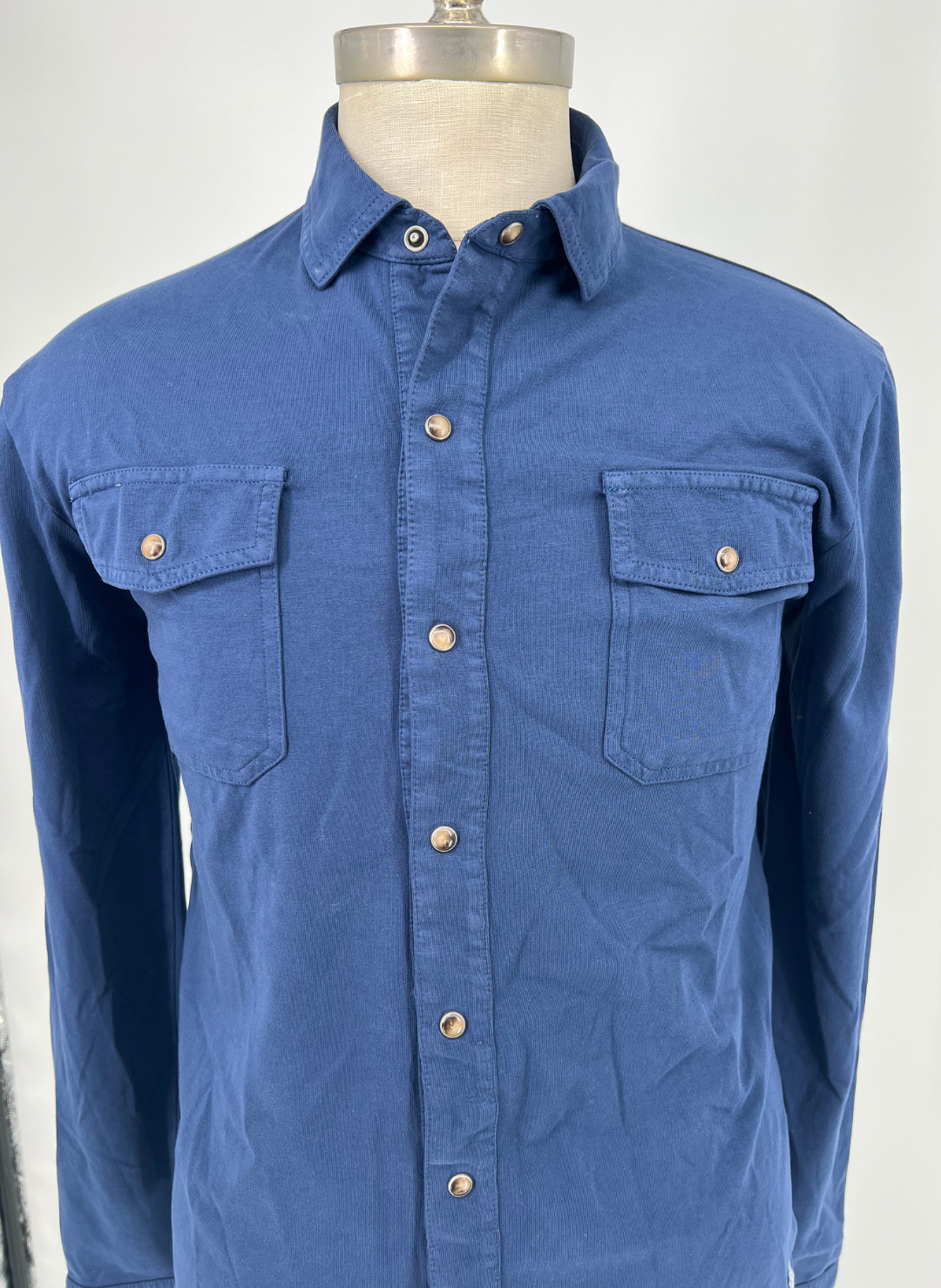 S Peter Millar Cotton Overshirt in Navy