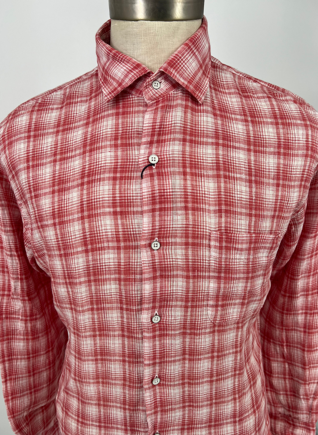 M Peter Millar Suncrest Linen Shirt in Red