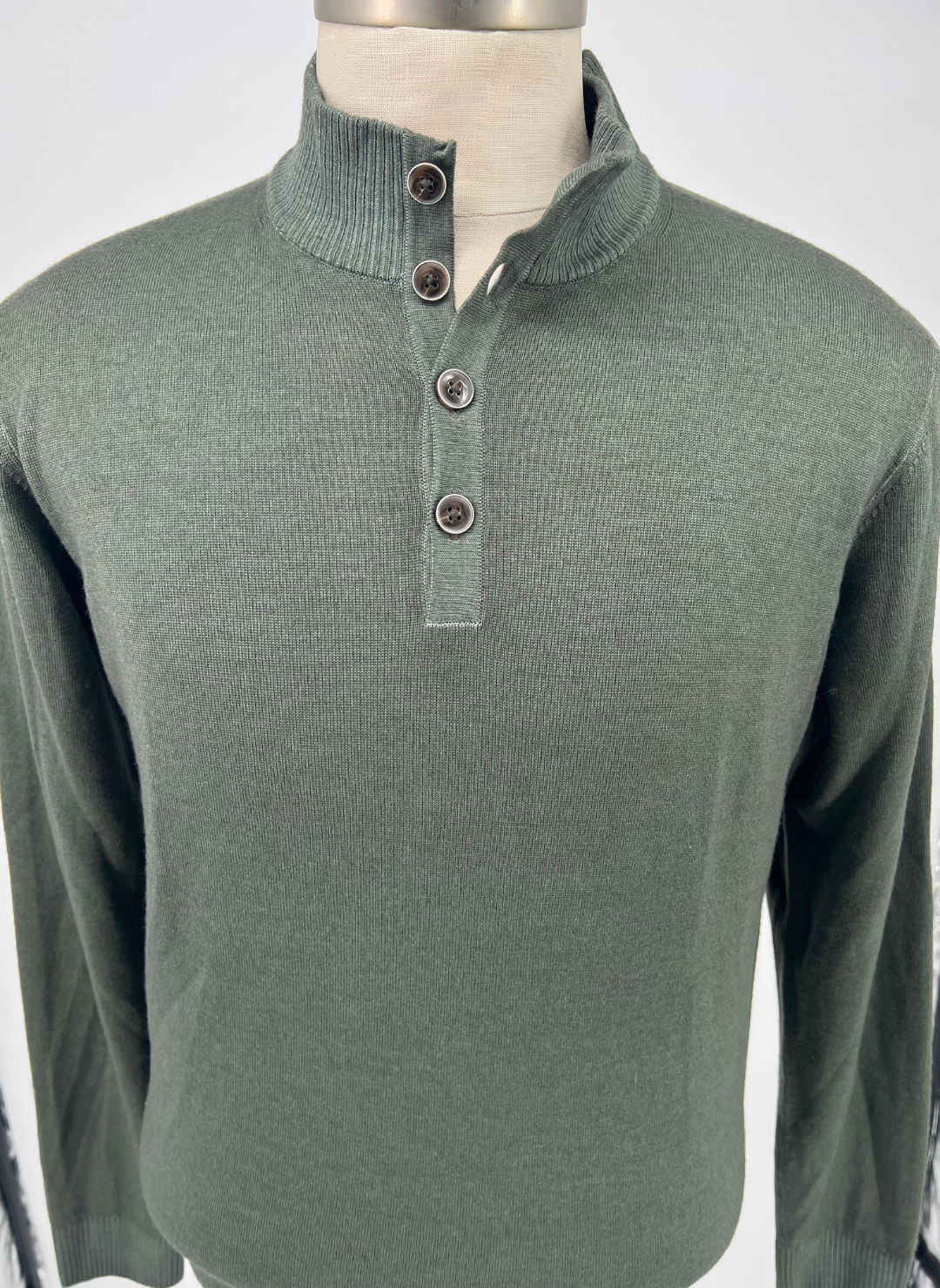 L Stenströms Henley Sweater in Green