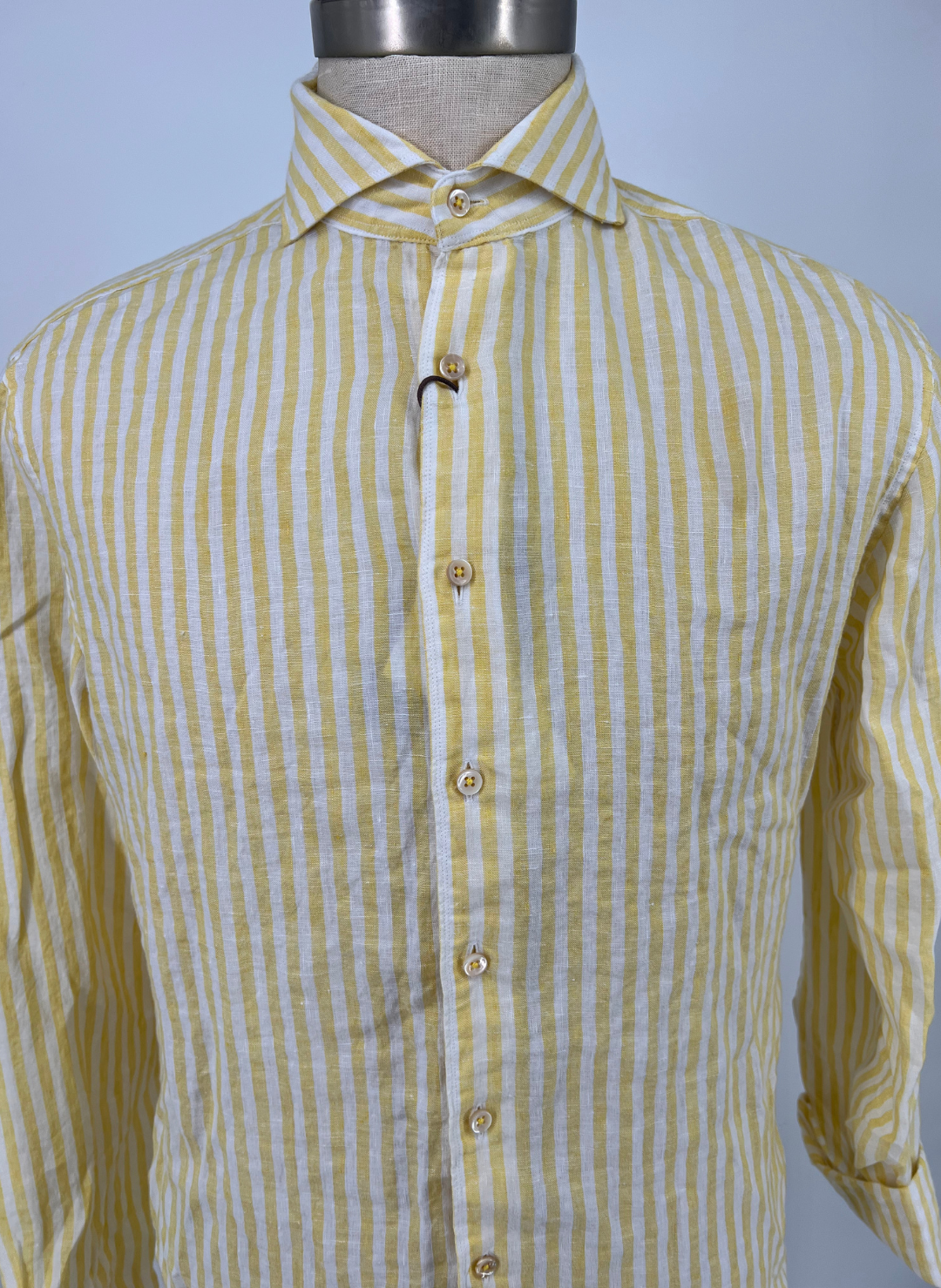 M Stenströms Yellow Stripe Linen Shirt
