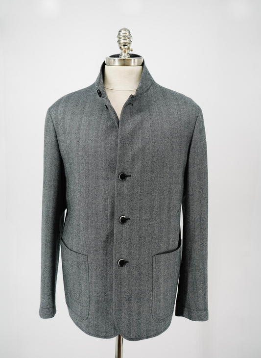 Gray Herringbone City Jacket