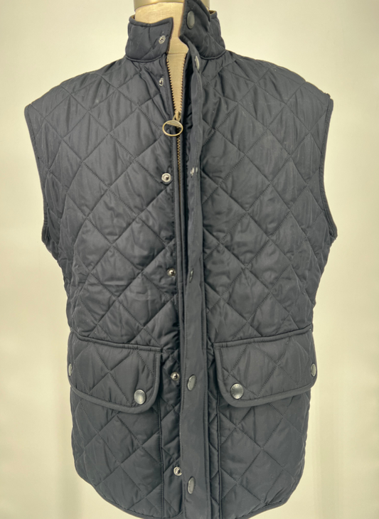 XXL Barbour Quilted Vest in Black