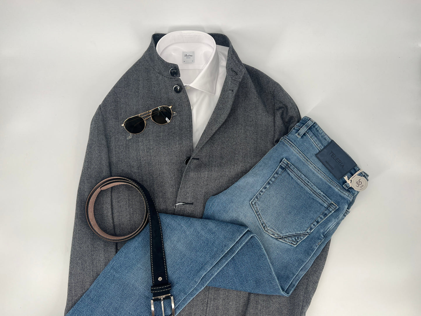 Gray Herringbone City Jacket
