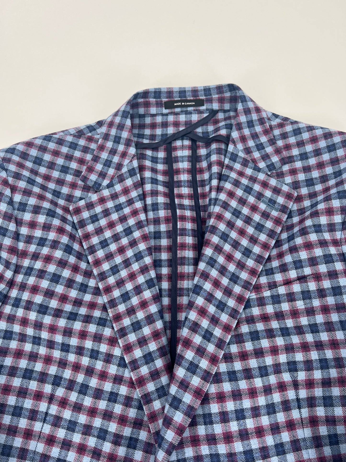 Blue and Red Check Soft Jacket