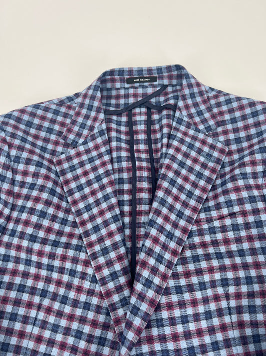 Blue and Red Check Soft Jacket