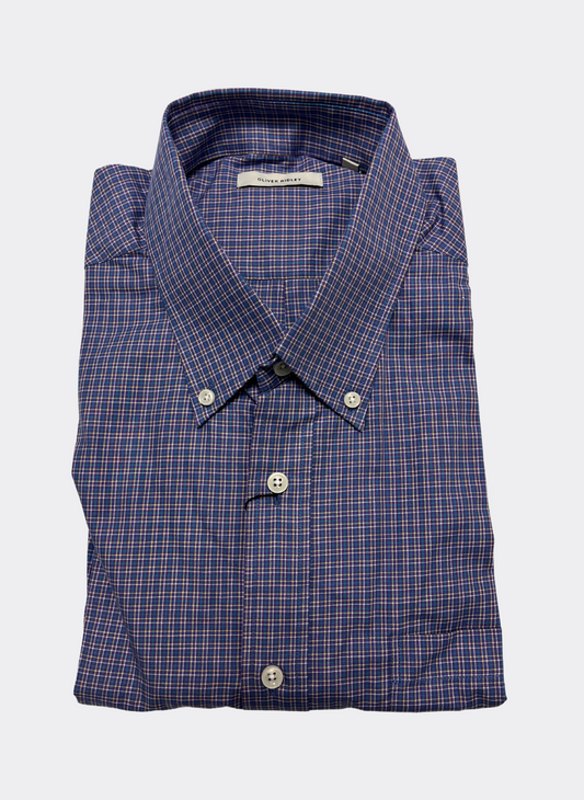 XL Oliver Ridley Tatterall Sport Shirt in Plum