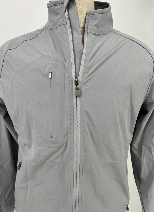 M Peter Millar Performance Full Zip in Gale Grey