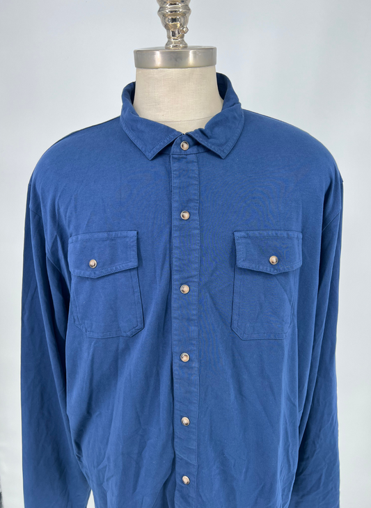 XXL Peter Millar Cotton Overshirt in Navy