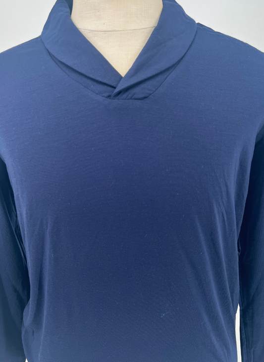 M Peter Millar Shawl Collar Pullover in Navy