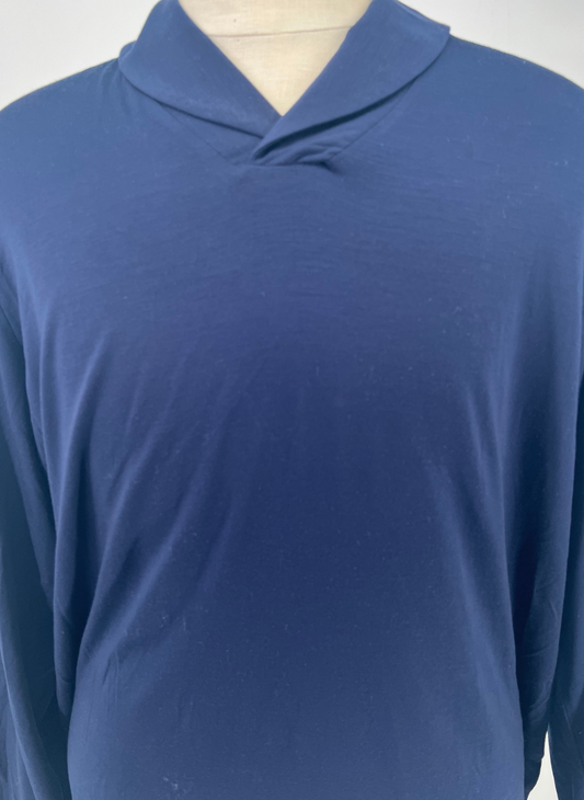 XL Peter Millar Shawl Collar Pullover in Navy